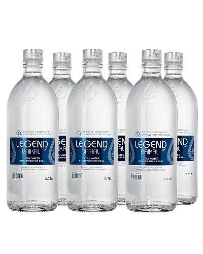 Вода питьевая негазированная «Legend of Baikal» 0,75л*6 шт стекло